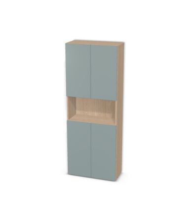 Regał z dwoma podwójnymi drzwiczkami