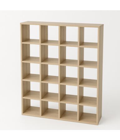 Regał z przegrodami i półkami: 4 x 5