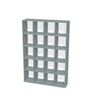 Regał z przegrodami i półkami: 4 x 5