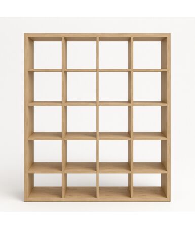 Regał z przegrodami i półkami: 4 x 5