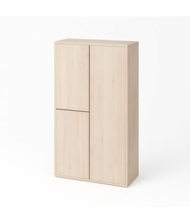 Dwudzielna szafa biurowa (z drążkiem lub z półkami) z pojedynczym i podwójnym frontem wpuszczanym