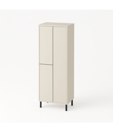 Dwudzielna szafa biurowa (z drążkiem lub z półkami) z pojedynczym i podwójnym frontem wpuszczanym