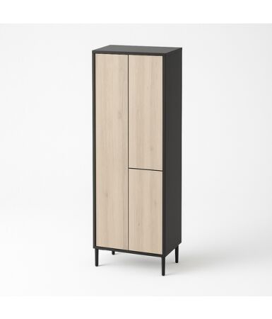 Dwudzielna szafa biurowa (z drążkiem lub z półkami) z pojedynczym i podwójnym frontem wpuszczanym