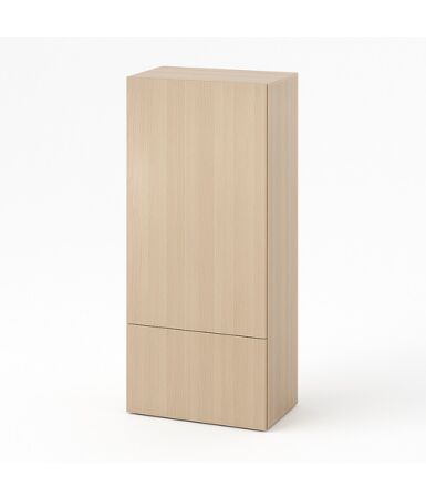 Szafa z szufladami, podwójnymi drzwiami i drążkiem