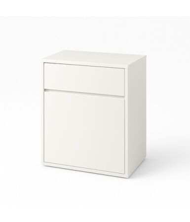 Komoda biurowa z 1 szufladą i pojedynczymi drzwiami wpuszczanymi