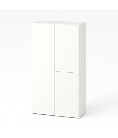 Dwudzielna szafa biurowa (z drążkiem lub z półkami) z pojedynczym i podwójnym frontem wpuszczanym