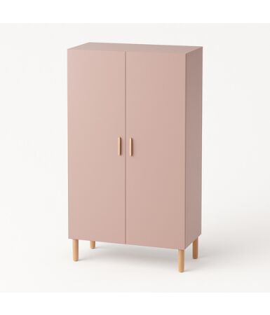 Dwudzielna szafa (na wieszaki, z półkami)